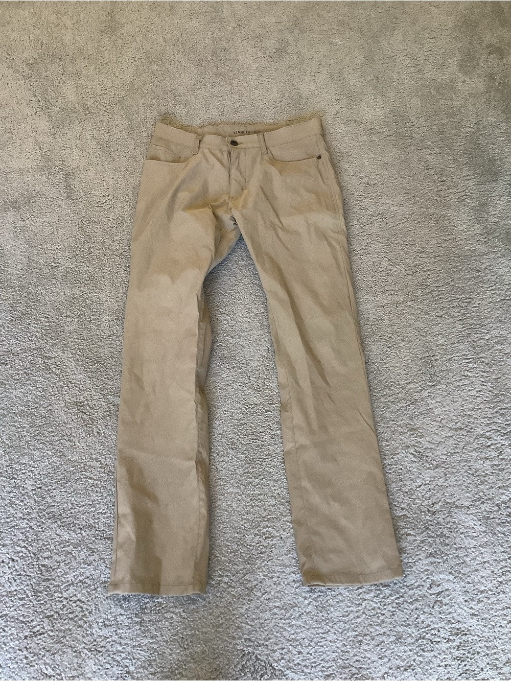 Men's Kenneth Cole Tan Chino Pants - Classic Straight Fit 30x30